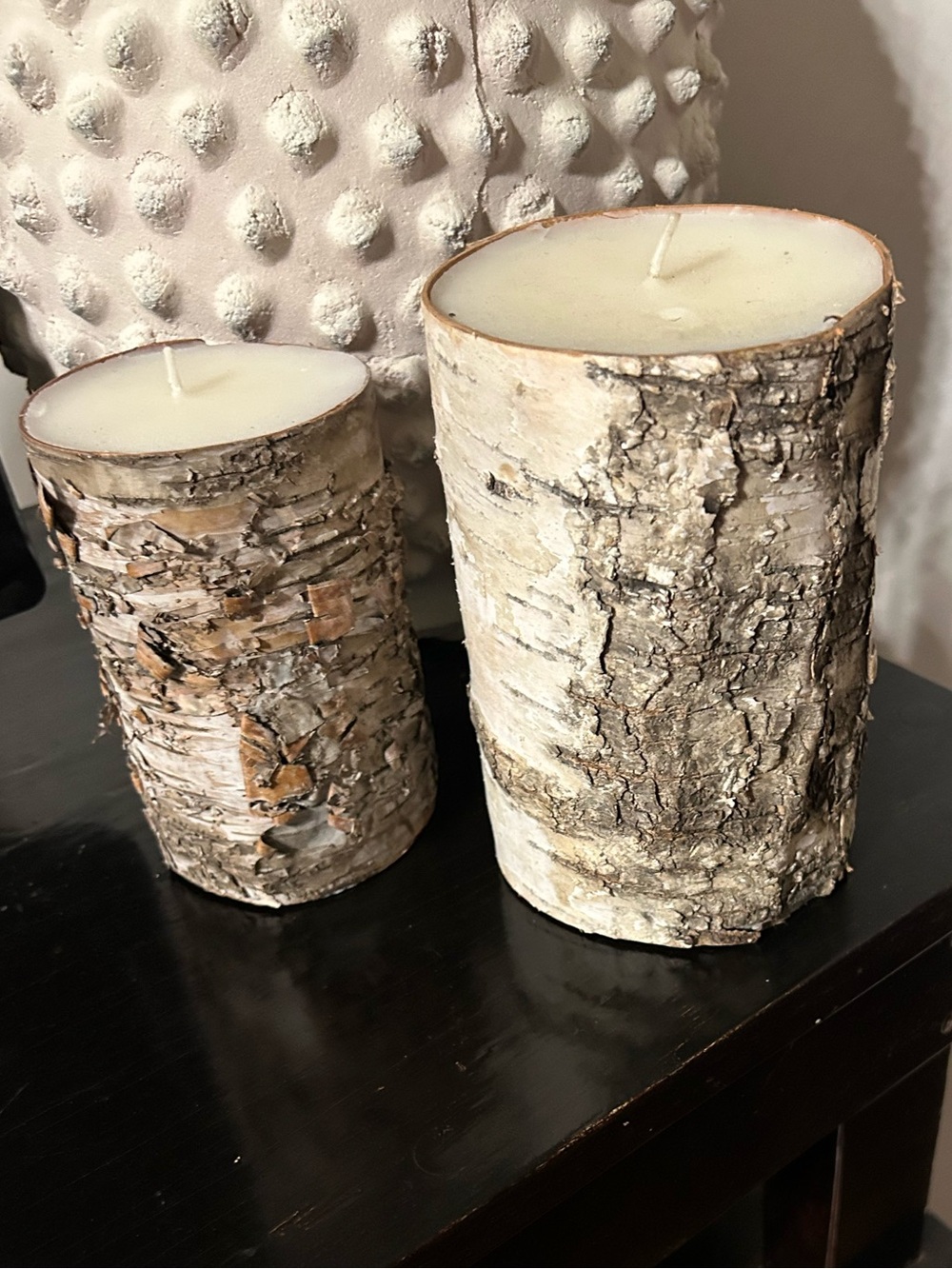 2 Real Birch Bark Candles
